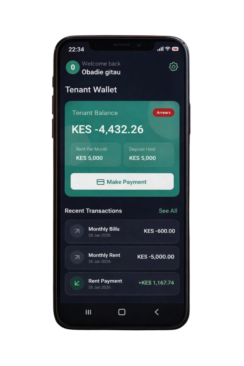 Tenant Wallet - Manage rent payments and view balance on mobile